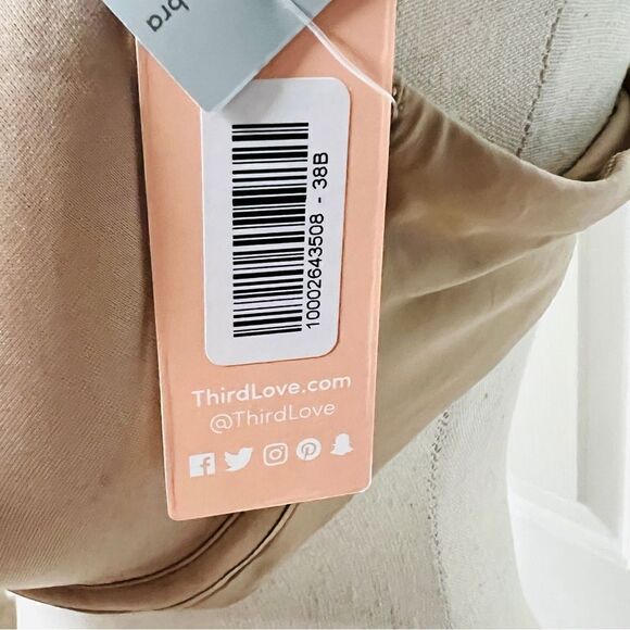NWT New Thirdlove 24/7 Memory Foam Full Coverage 38B Taupe - Picture 7 of 9